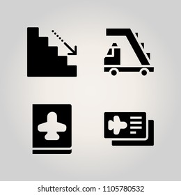 Airport icon set. template, looking, down and icon illustration vector icons for web and design