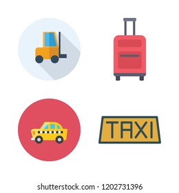 airport icon set. vector set about taxi, suitcase and duty icons set.
