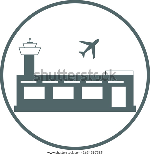 Airport Icon Airport Symbol Vector Illustration Stock Vector (Royalty ...