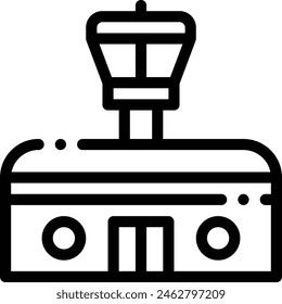airport icon. Thin Linear Style Design Isolated On White Background