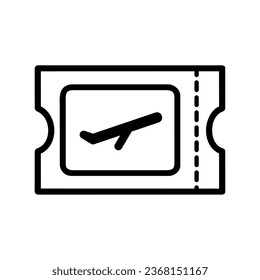 airport icon ticket vector isolated