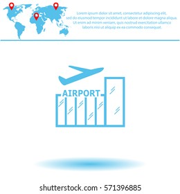 Airport  icon. Vector design. 