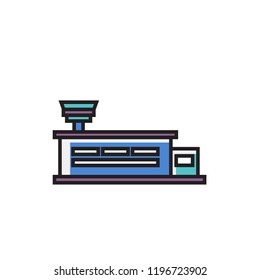 airport icon vector design. filled outline style