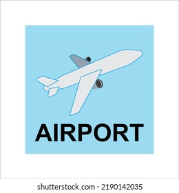 airport icon vector design template
