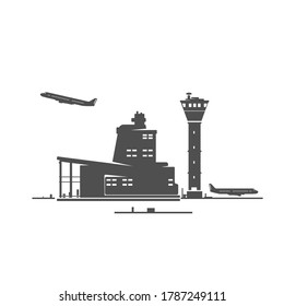 Icono del aeropuerto - Ilustración del vector