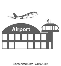 Airport icon, vector illustration.