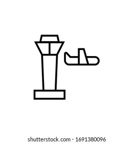 airport icon vector illustration. airport icon line style design