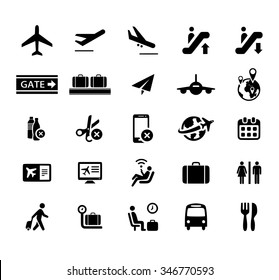 Airport Icon Vector Set