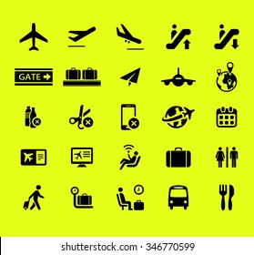 Airport Icon Vector Set