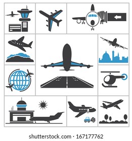 Airport icon. Vector set for you design