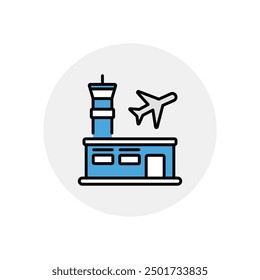 Airport icon vector stock illustration