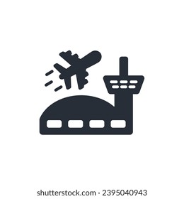 airport icon. vector.Editable stroke.linear style sign for use web design,logo.Symbol illustration.