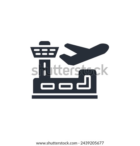 Airport icon. vector.Editable stroke.linear style sign for use web design,logo.Symbol illustration.