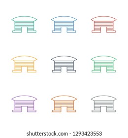 airport icon white background. Editable line airport icon from architecture. Trendy airport icon for web and mobile.