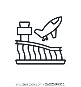 airport icons isolated on White Background. Flat style design