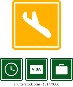 airport icons .landing