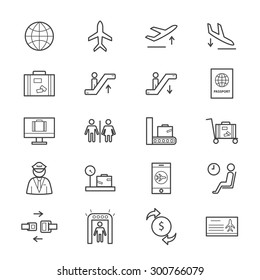 Airport Icons Line