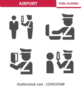 Airport Icons. Professional, pixel perfect icons, EPS 10 format.