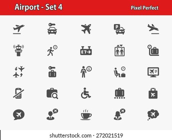 Airport Icons. Professional, pixel perfect icons optimized for both large and small resolutions. EPS 8 format.