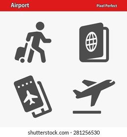 Airport Icons. Professional, pixel perfect icons optimized for both large and small resolutions. EPS 8 format.