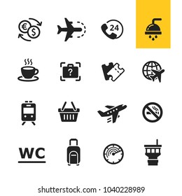 Airport icons set