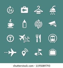 Airport icons set