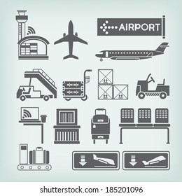 Airport Icons Set