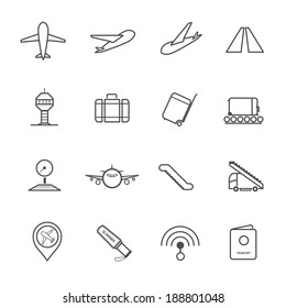 Airport Icons set.