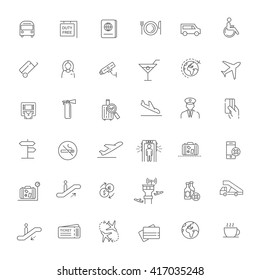 Airport icons set