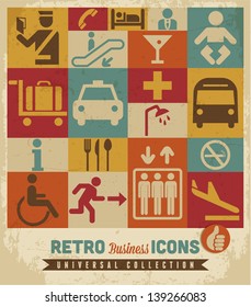 Airport icons set.Vector