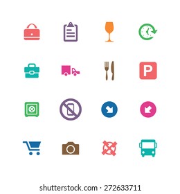 airport icons universal set for web and mobile