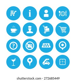 airport icons universal set for web and mobile