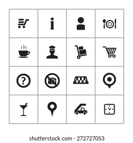 airport icons universal set for web and mobile