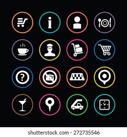 airport icons universal set for web and mobile