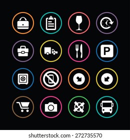 airport icons universal set for web and mobile