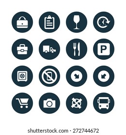 airport icons universal set for web and mobile