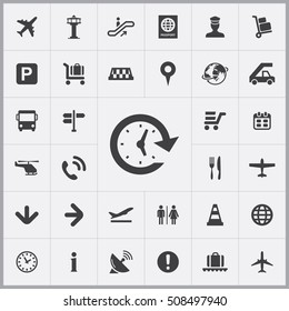airport icons universal set for web and mobile