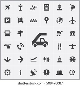 airport icons universal set for web and mobile