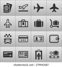 Airport icons for web