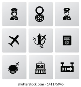Airport icons,vector