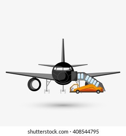 airport illustration design, editable vector
