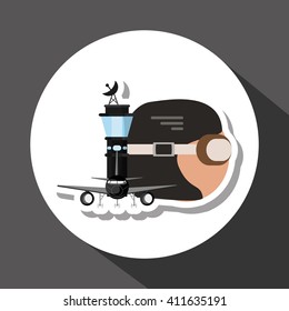 airport illustration design, editable vector