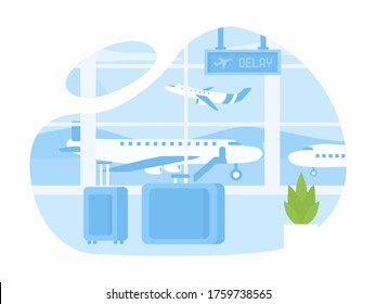 airport illustration, plane, tourism, transportation