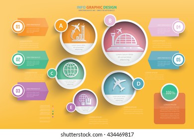 Airport info graphic design,vector