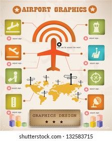 Airport Info Graphics,graphics Design,vector