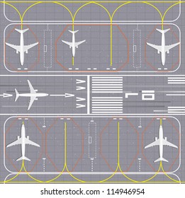 Airport Layout Vector Illustration Stock Vector (Royalty Free ...