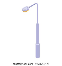 Icono de la luz del aeropuerto. Isométrico del icono del vector de luz del aeropuerto para el diseño web aislado en fondo blanco