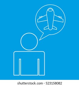 airport locate destination icon silhouette man vector illustration eps 10