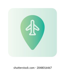 
airport location gradient icon isolated on white background
