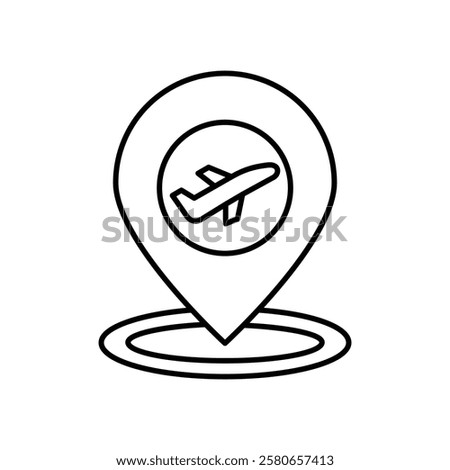 Airport location icon Vector logo set flat